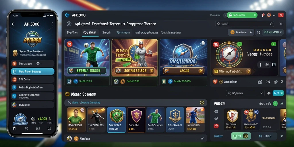 Tampilan menarik dari gameplay aplikasi Sportsbook.