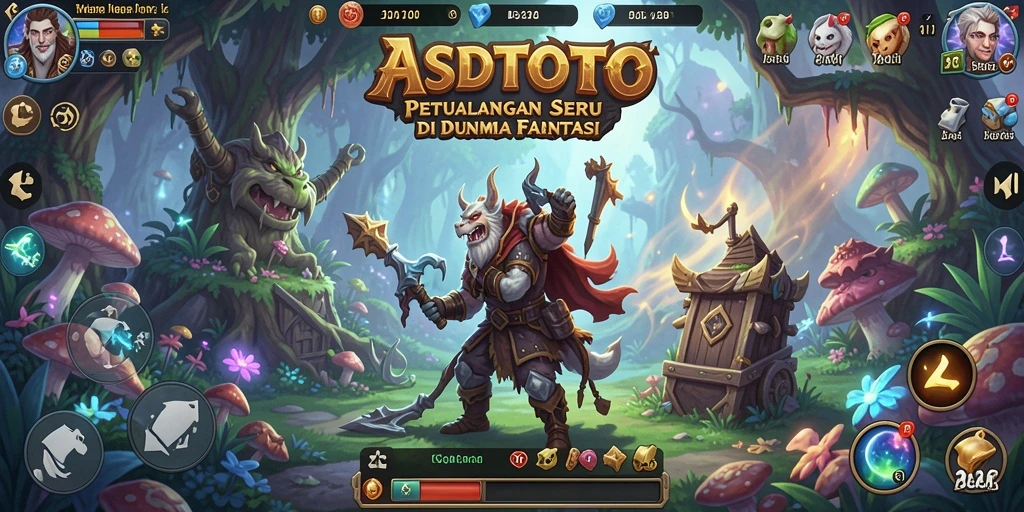 Gameplay ASDTOTO menampilkan karakter menjelajahi dunia petualangan.