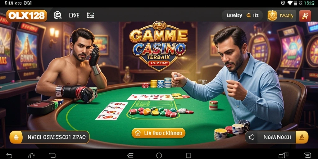Screenshot gameplay Live Casino OLX128 menampilkan dealer profesional dan suasana permainan yang mendebarkan.
