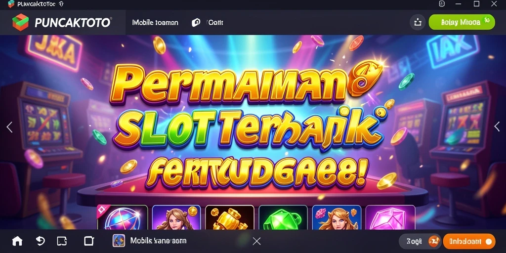 Tampilan gameplay Slot PUNCAKTOTO yang menarik dan penuh warna.