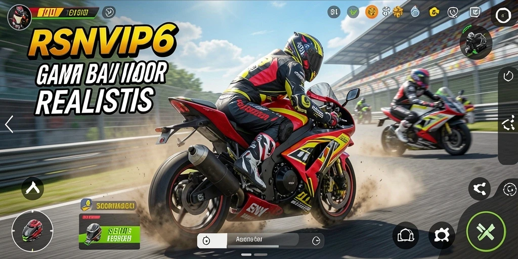 Tampilan permainan RSNVIP6 dengan lintasan balap yang menarik.