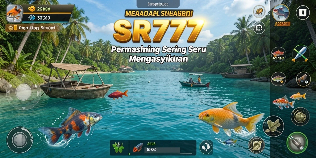 Tampilan gameplay SR777 dengan fitur memancing yang menarik.