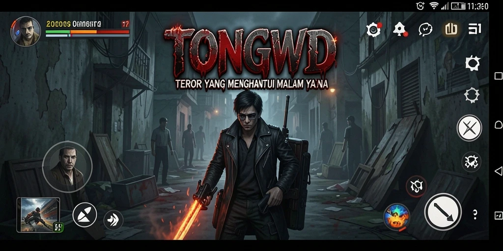 Tangkapan layar gameplay TONGWD yang menampilkan suasana Horror menyeramkan.